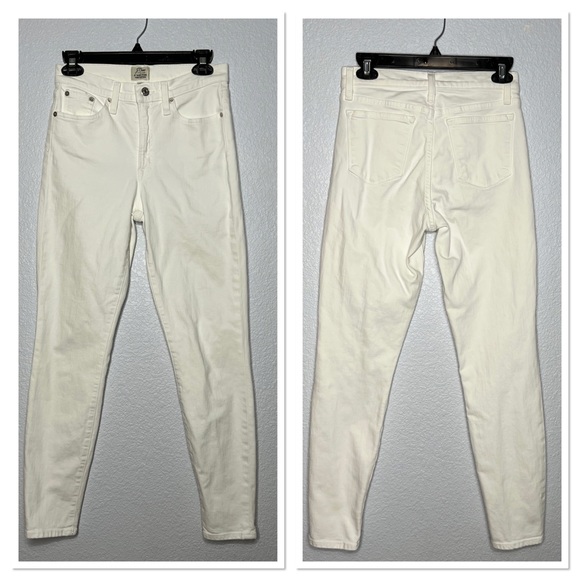 J Crew 9” High-Rise Toothpick Cotton Blend Zipper Fly Jeans Sz 27 - Picture 1 of 9